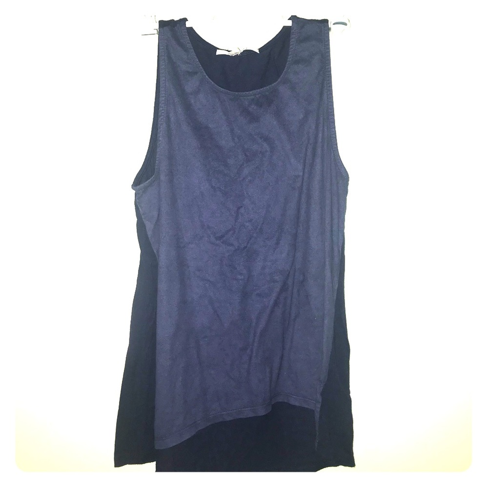 Suede blue top